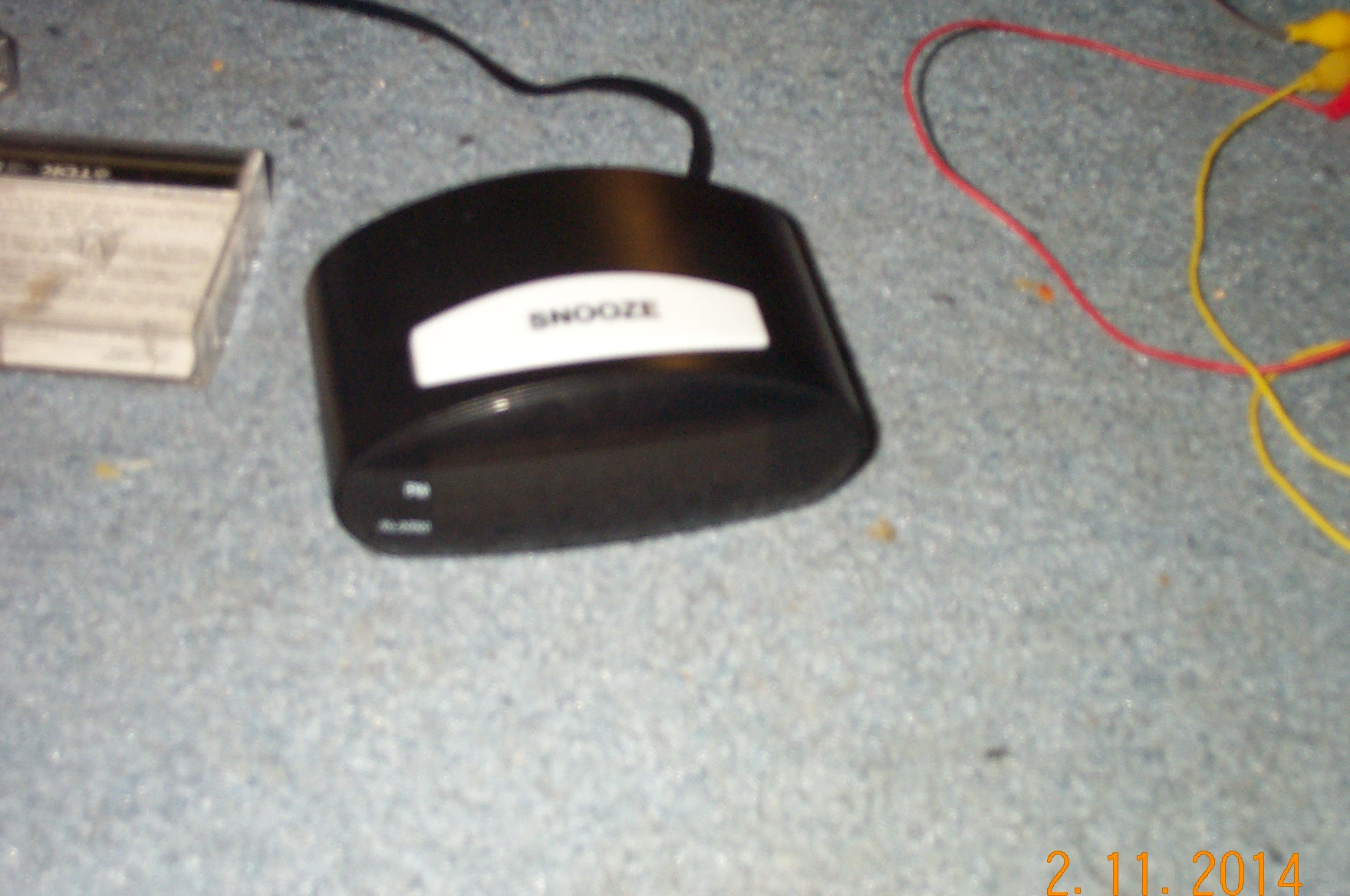 View of the clock, powered off View of the clock, powered off