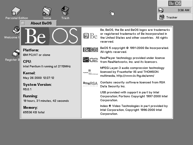 BeOS 5 About