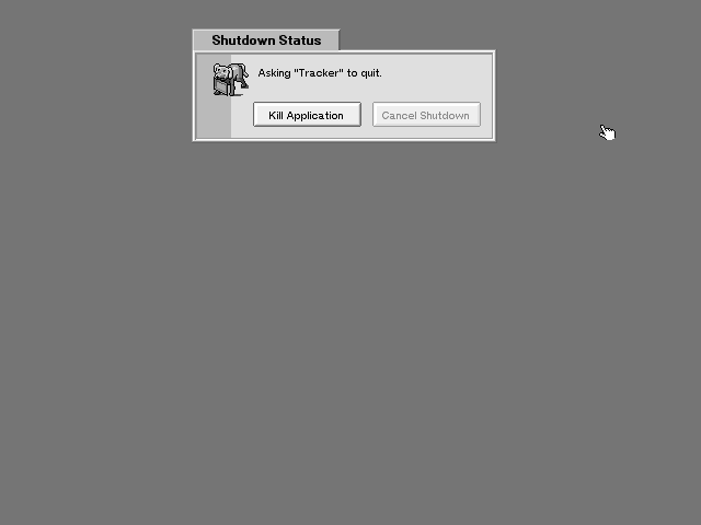 BeOS 5 Shutdown