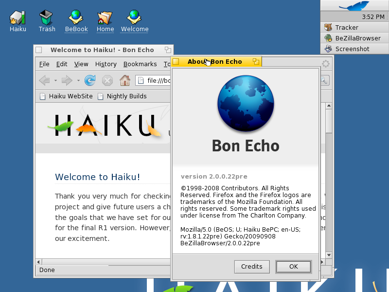 Haiku A1 Bon Echo (Firefox)