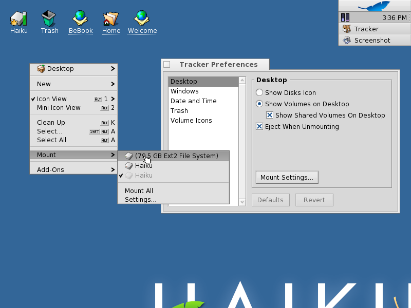 Haiku A1 Mount