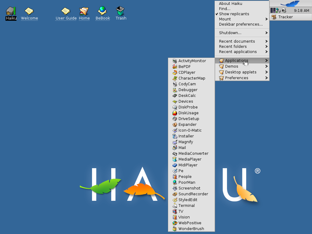 Haiku Alpha 4.1 Applications