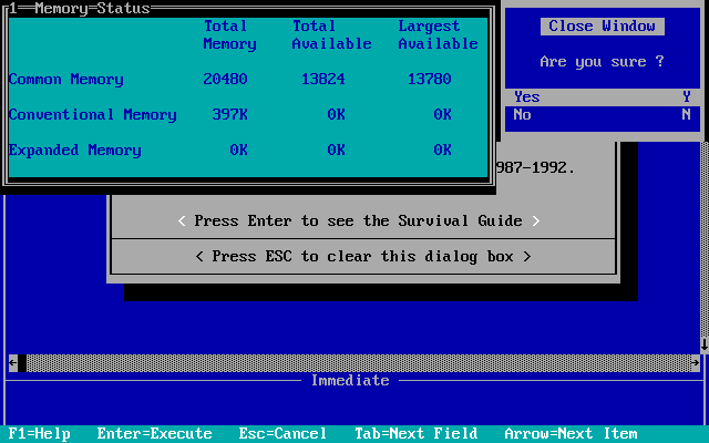 Desqview 2.8 Close Window