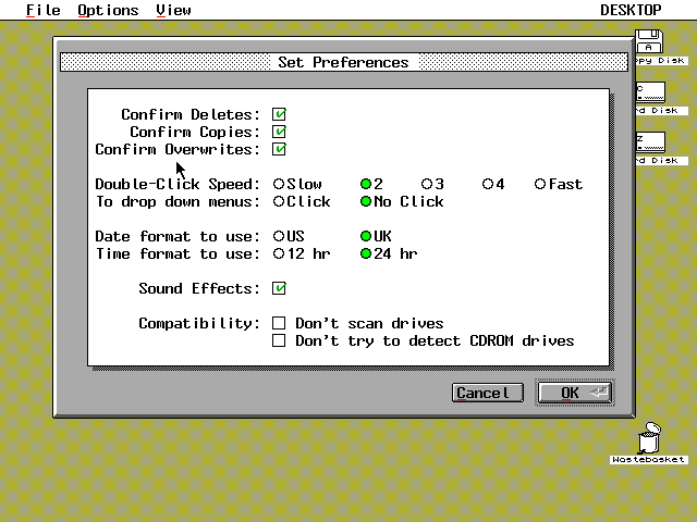 OpenGEM 6 Preferences