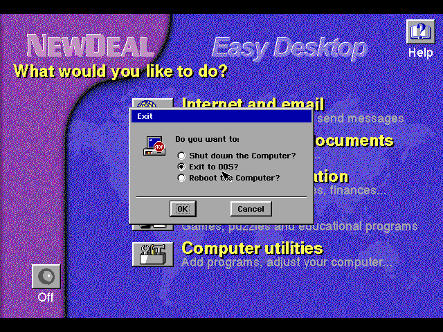 Exiting NewDeal Office 2000 Easy Mode