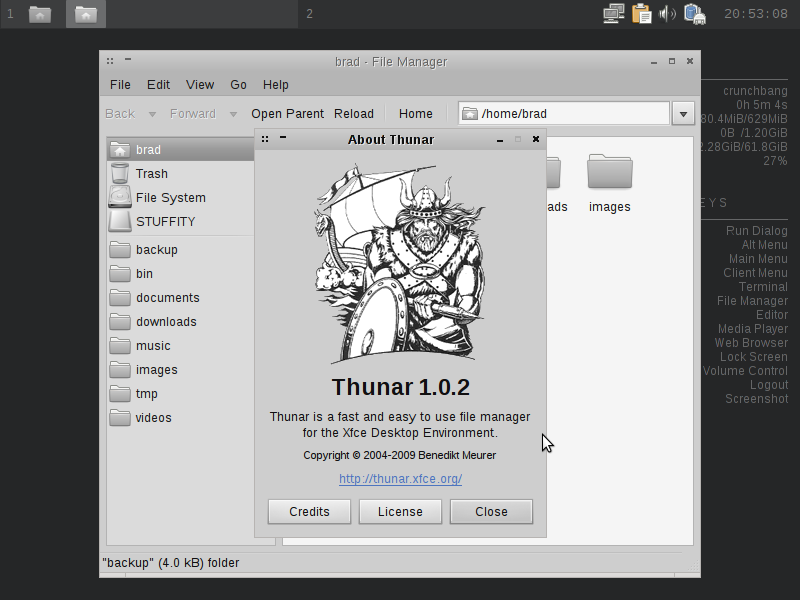CrunchBang File Management