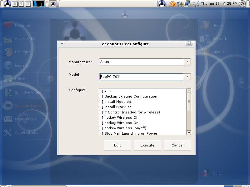 EEEBuntu 2.0 Configuration