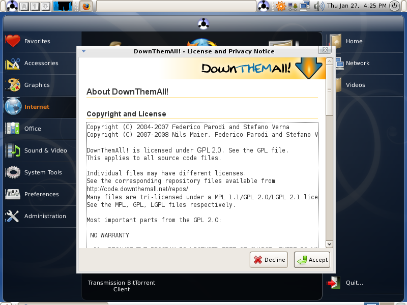 EEEBuntu 2.0 DownThemAll