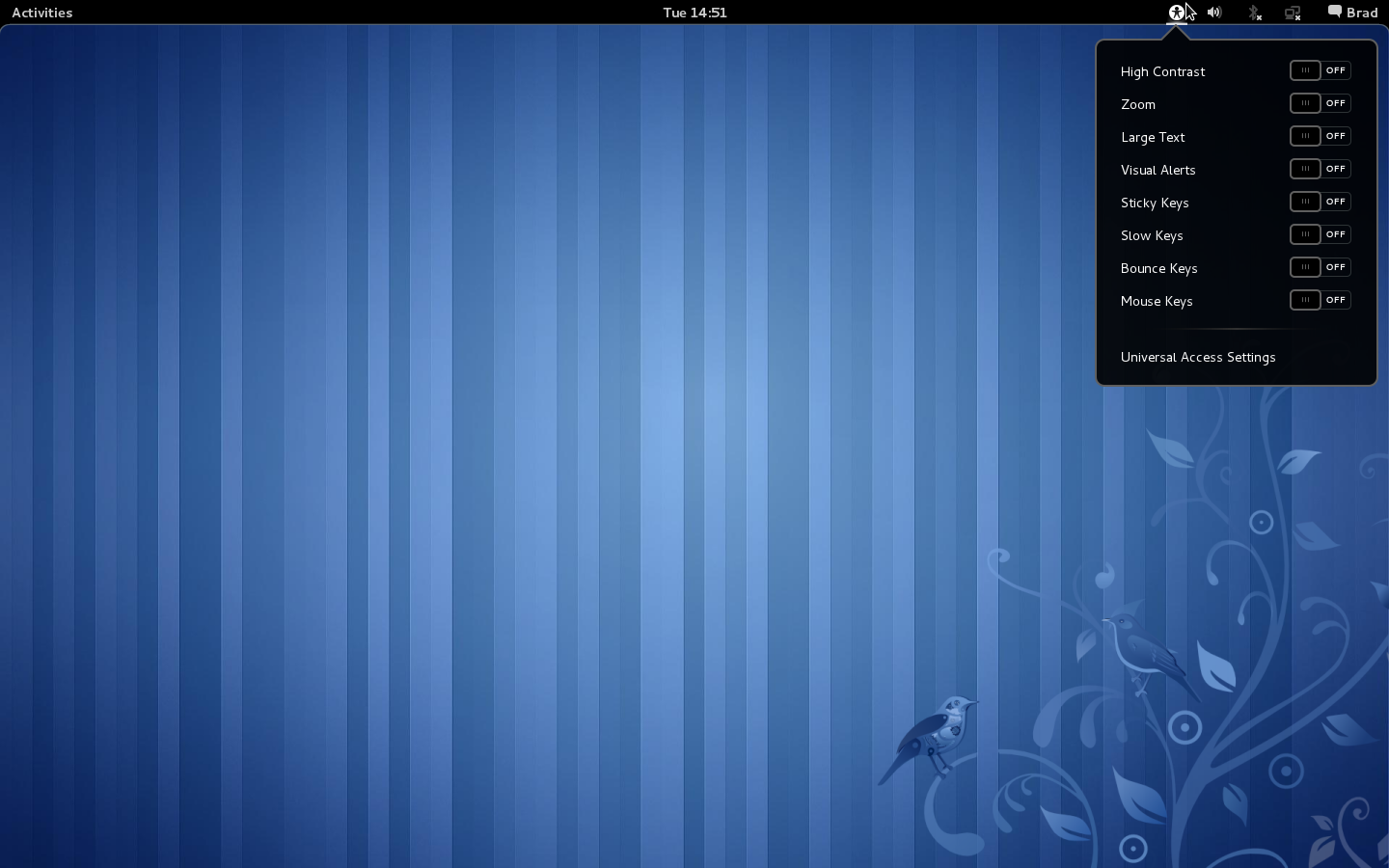 Fedora 15 Universal Access