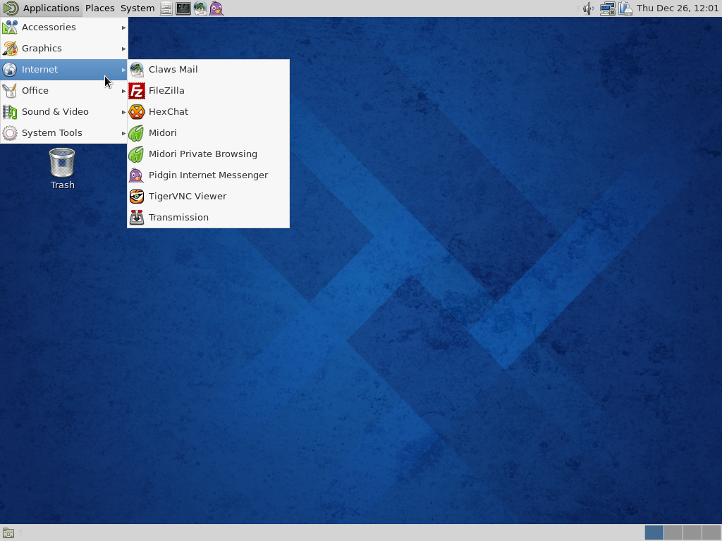 Fedora 20 Menus