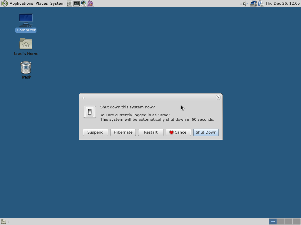 Fedora 20 Shutdown