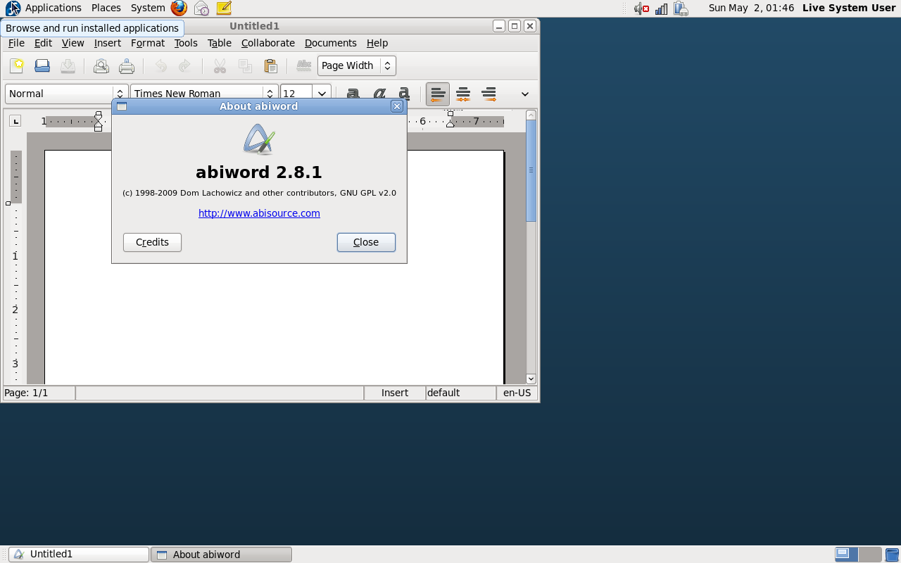 Fedora 12 GNOME Office Junk