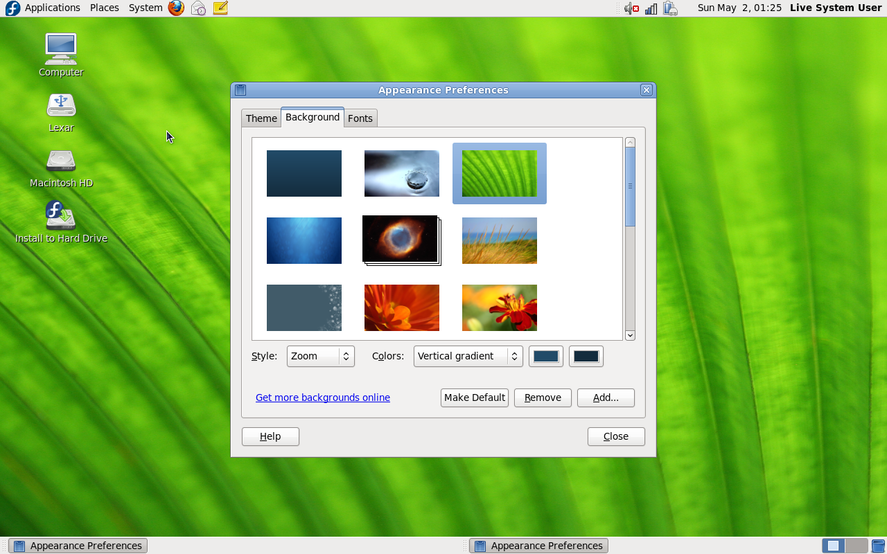 Fedora 12 GNOME Backgrounds