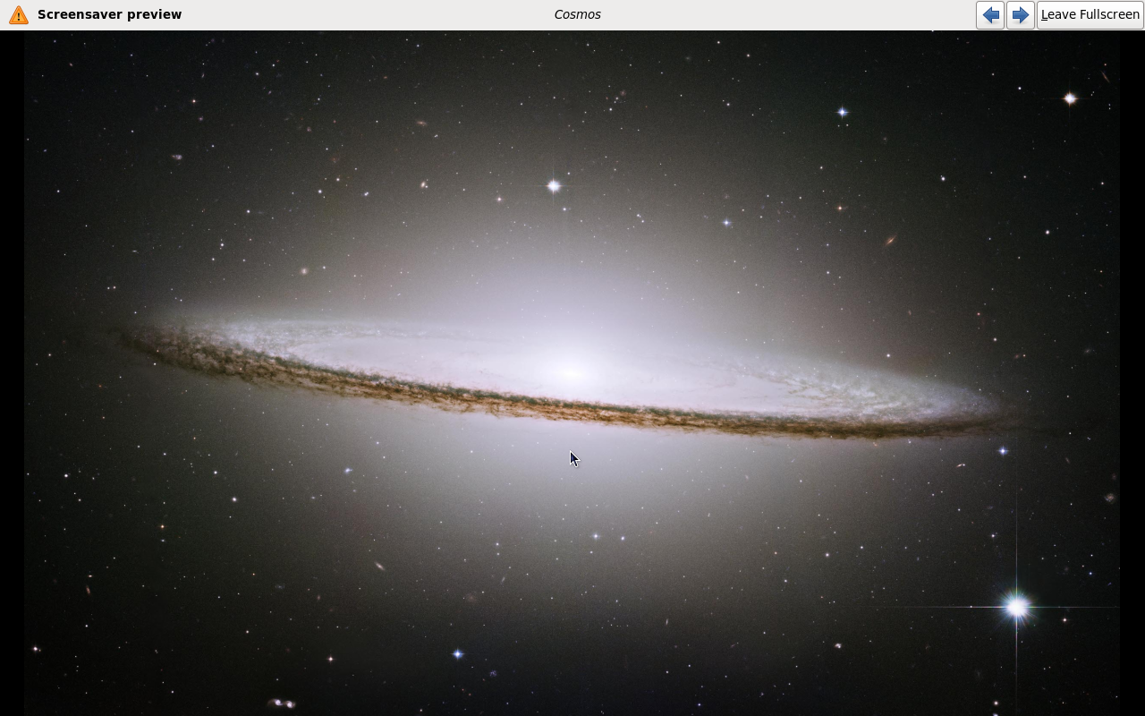 Fedora 12 GNOME Fullscreen Screensaver