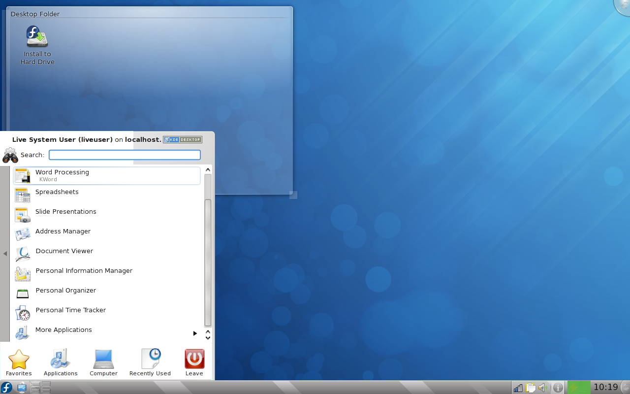 Fedora 12 KDE Menu6