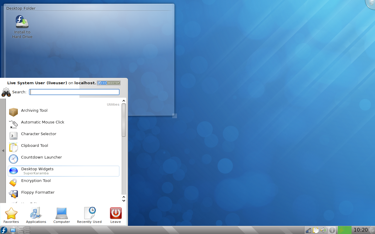 Fedora 12 KDE Menu9