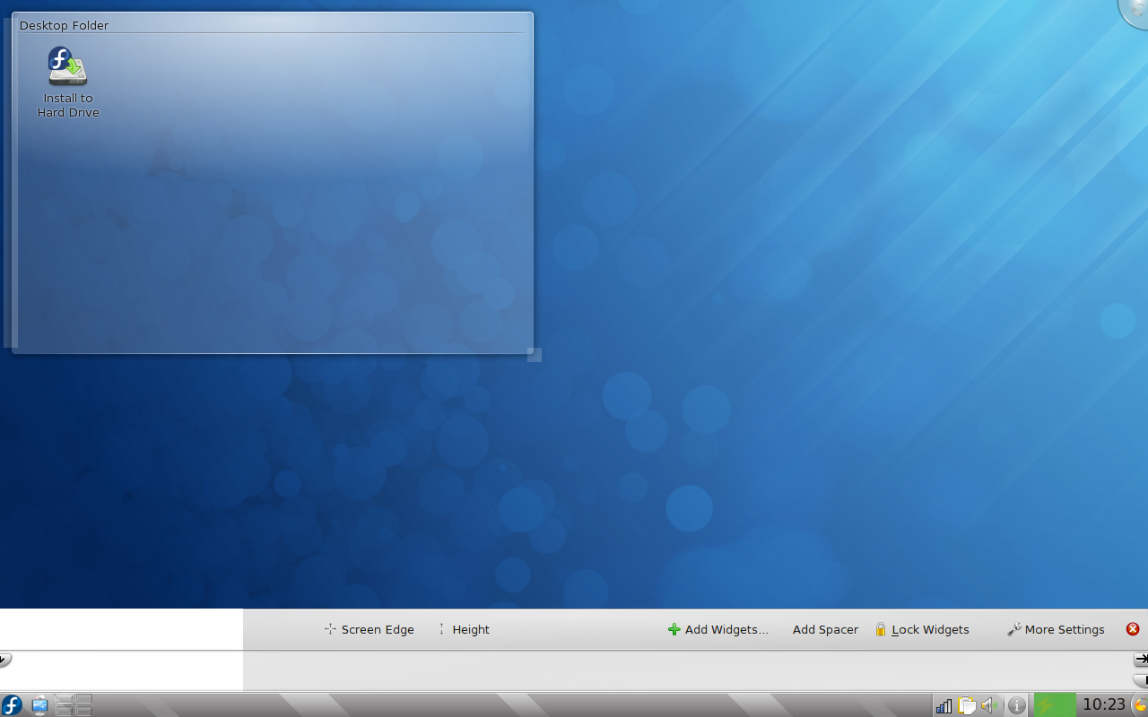 Fedora 12 KDE Widgets/Panels