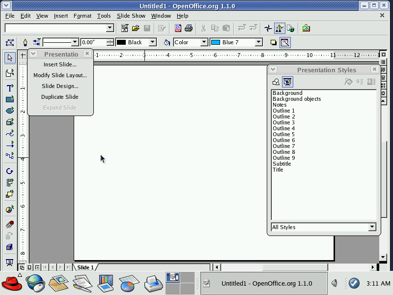 Fedora Core 1 OpenOffice