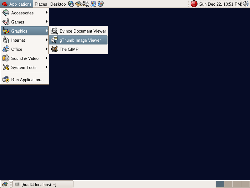 Fedora Core 4 Menus