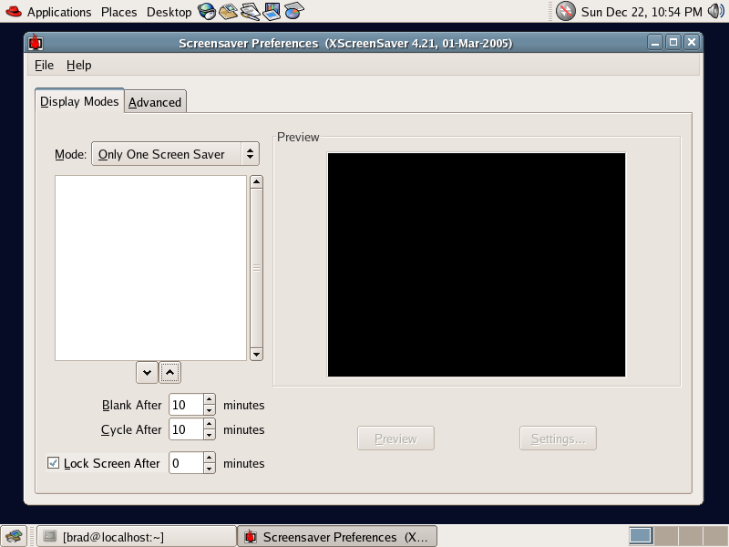 Fedora Core 4 Screensaver