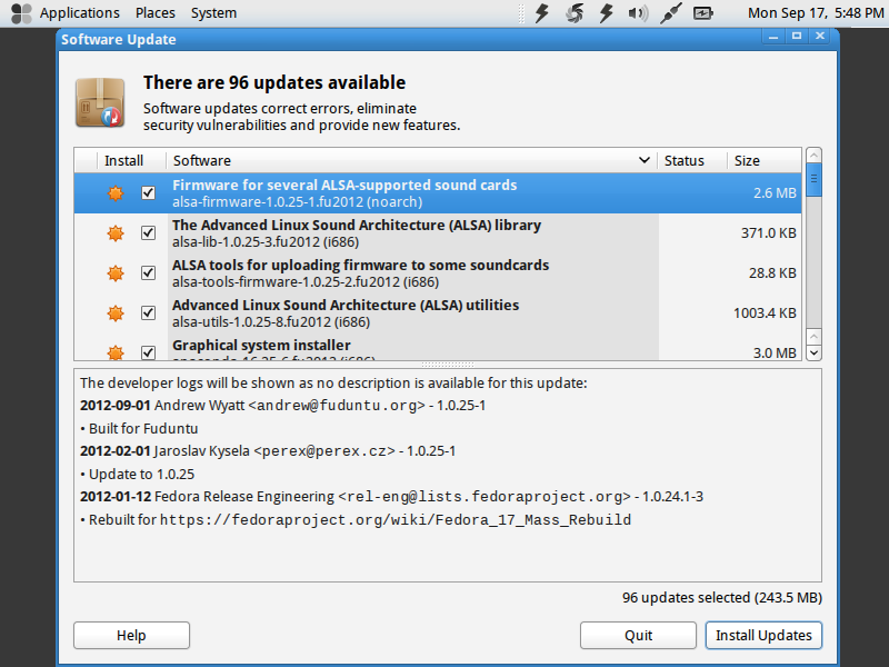Fuduntu Updates