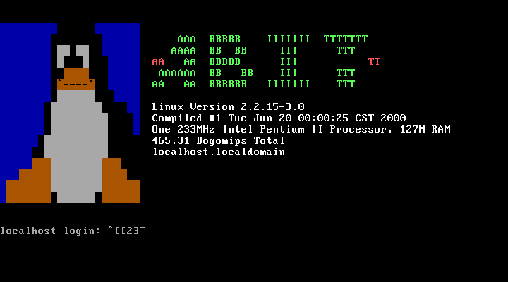 Gentus Linux Login screen