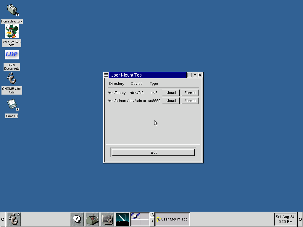 Gentus Linux Disk mounting utility