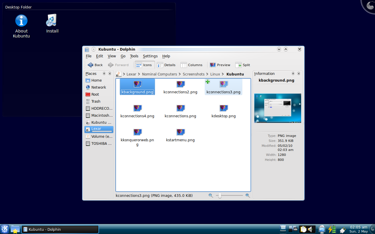 Kubuntu 9.04 File Management