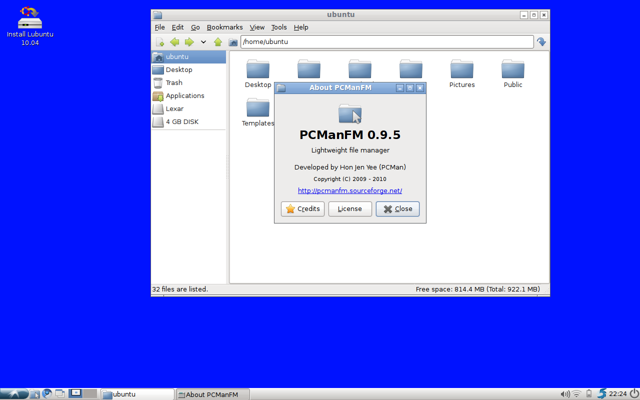 Lubuntu 10.04 File Management