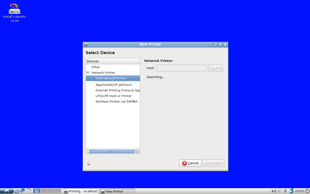 Lubuntu 10.04 Add Printer
