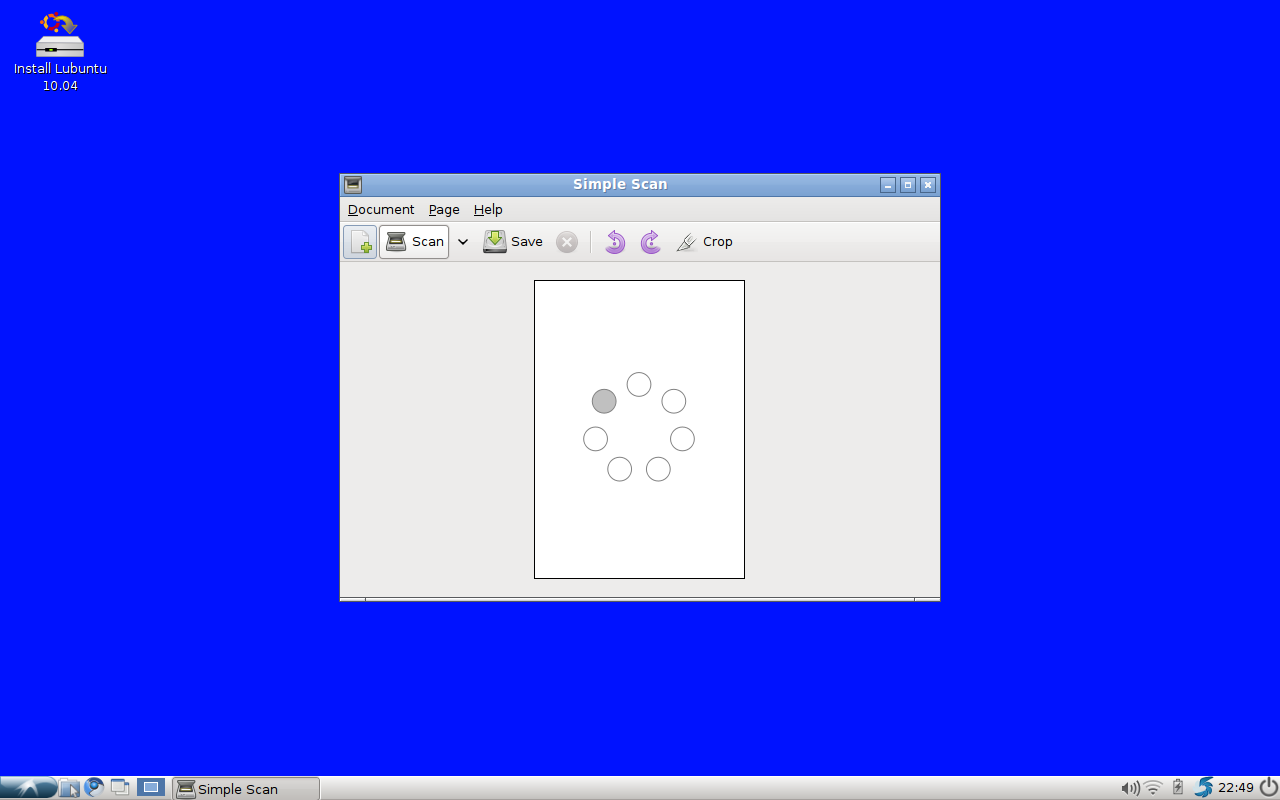 Lubuntu 10.04 Simple Scan