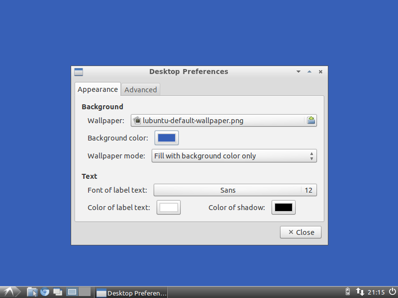 Lubuntu 11.10 Appearance