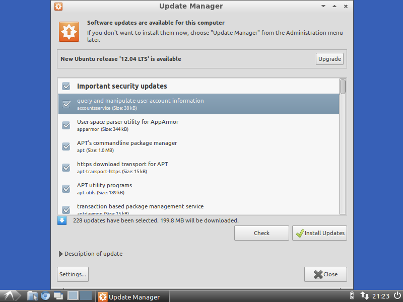 Lubuntu 11.10 Update Manager