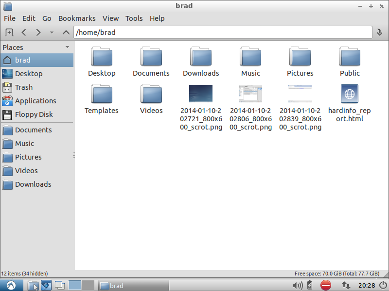 Lubuntu 12.10 File Management
