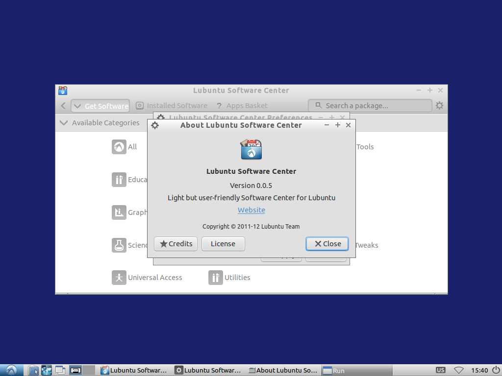 Lubuntu 13.10 Software Center