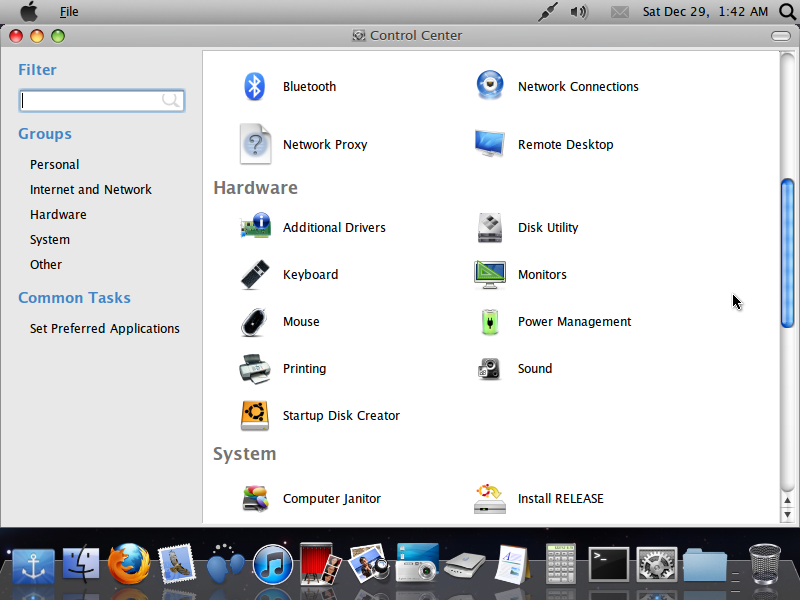 Macbuntu Control Panel