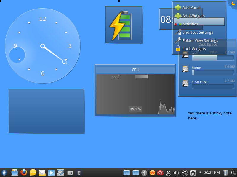 Mandriva 2011 Widgets