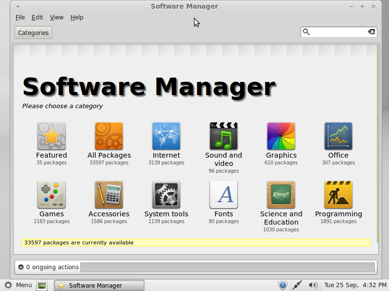 Linux Mint 11 Software Manager