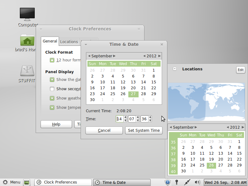 Linux Mint 11 Time