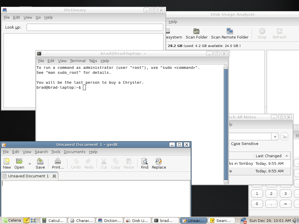 Linux Mint 3.1 Accessories