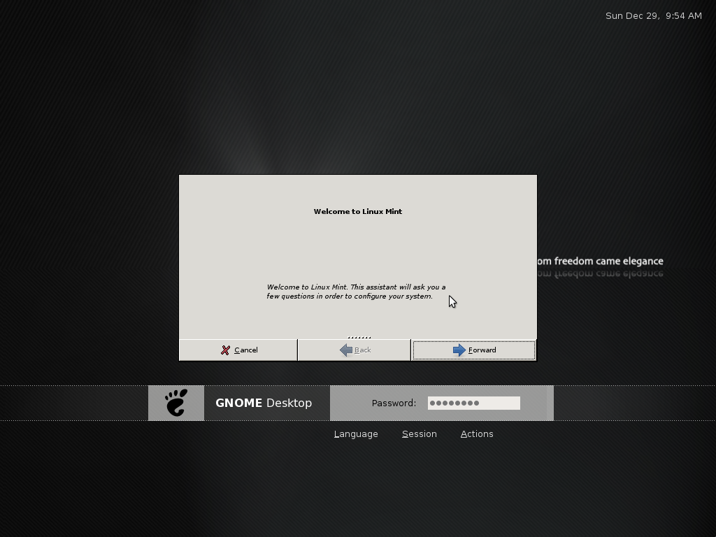Linux Mint 3.1 Initial Setup