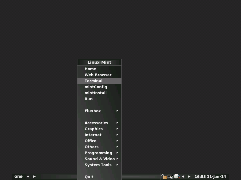 Linux Mint 5 Menu