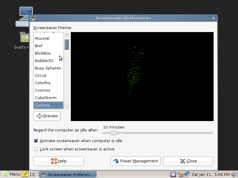 Linux Mint 6 Screensaver