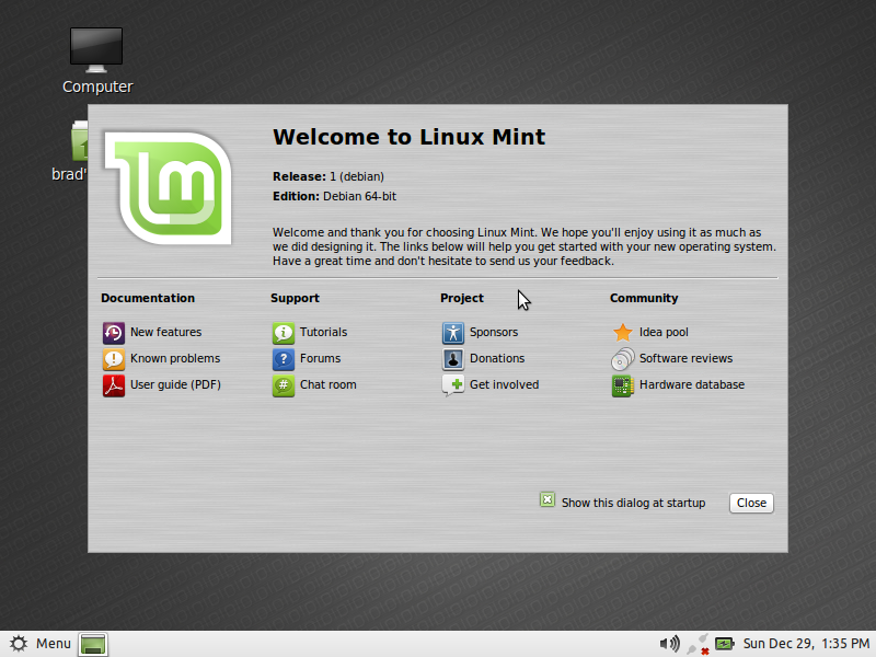 LMDE 2010 Desktop