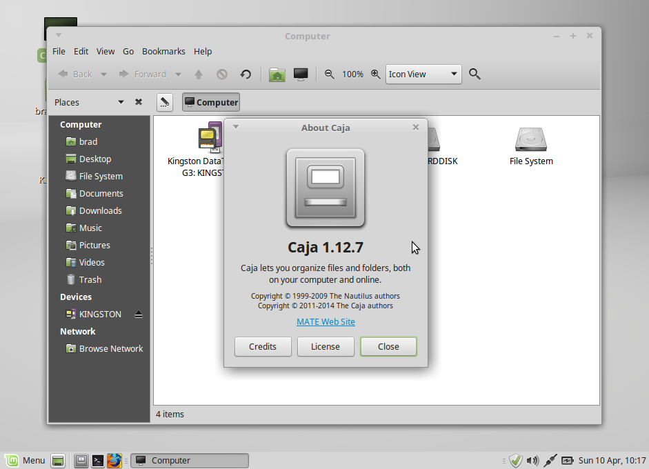 LMDE 2 File Manager