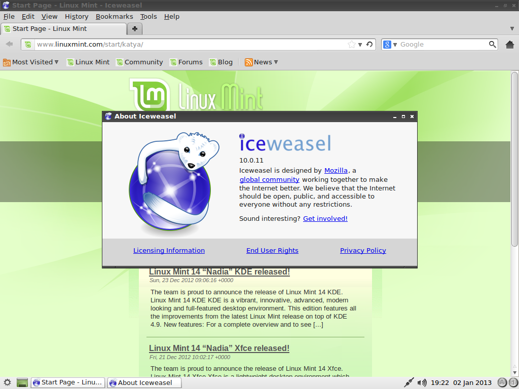 MintPPC 11 IceWeasel