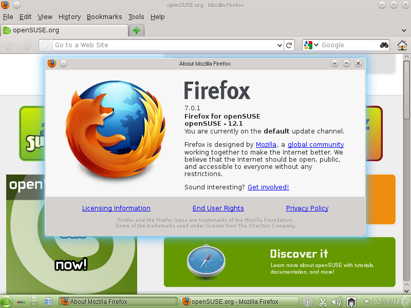 OpenSUSE Firefox