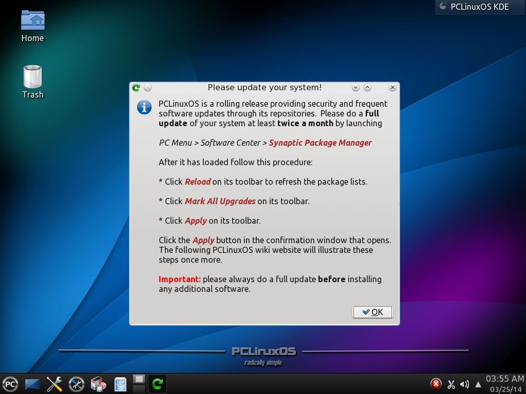 PCLinuxOS KDE Desktop