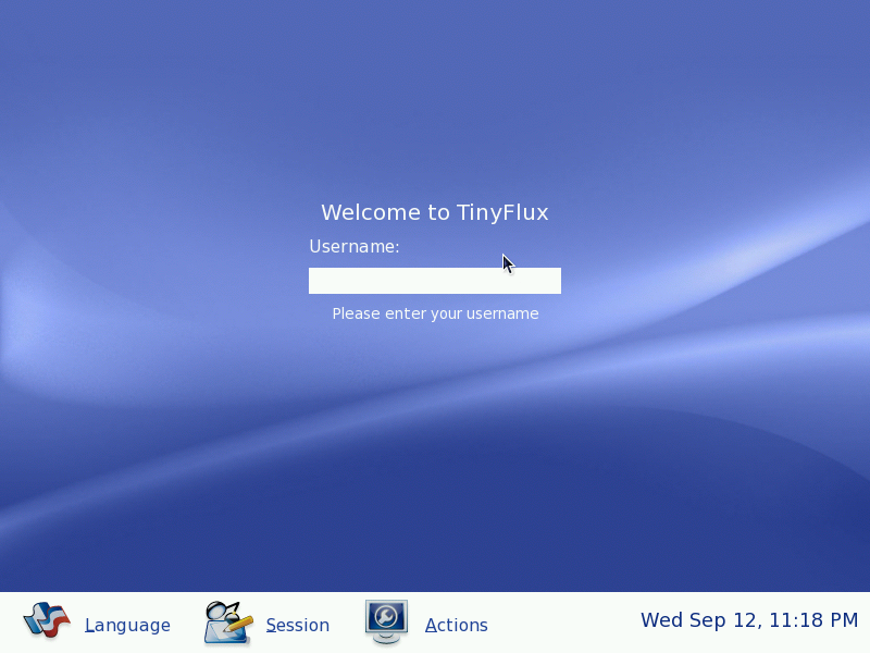 TinyFlux Login