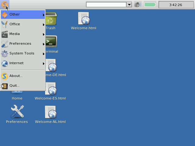 Syllable Beta Menu